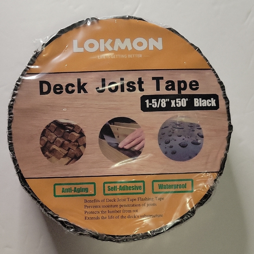 Black Deck Joist Tape - Self-Adhesive Waterproof Flashing